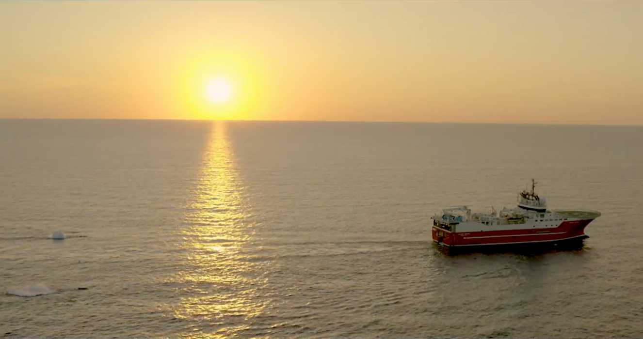 Seismic vessel in operation in the US Gulf of Mexico