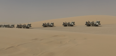 Nomad in desert