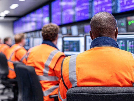 people working
